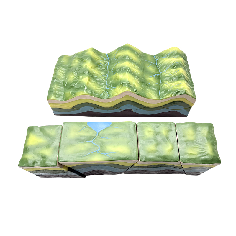 Model pro geologický výukový nástroj model zlomu záhyb geometrický demonstrační model