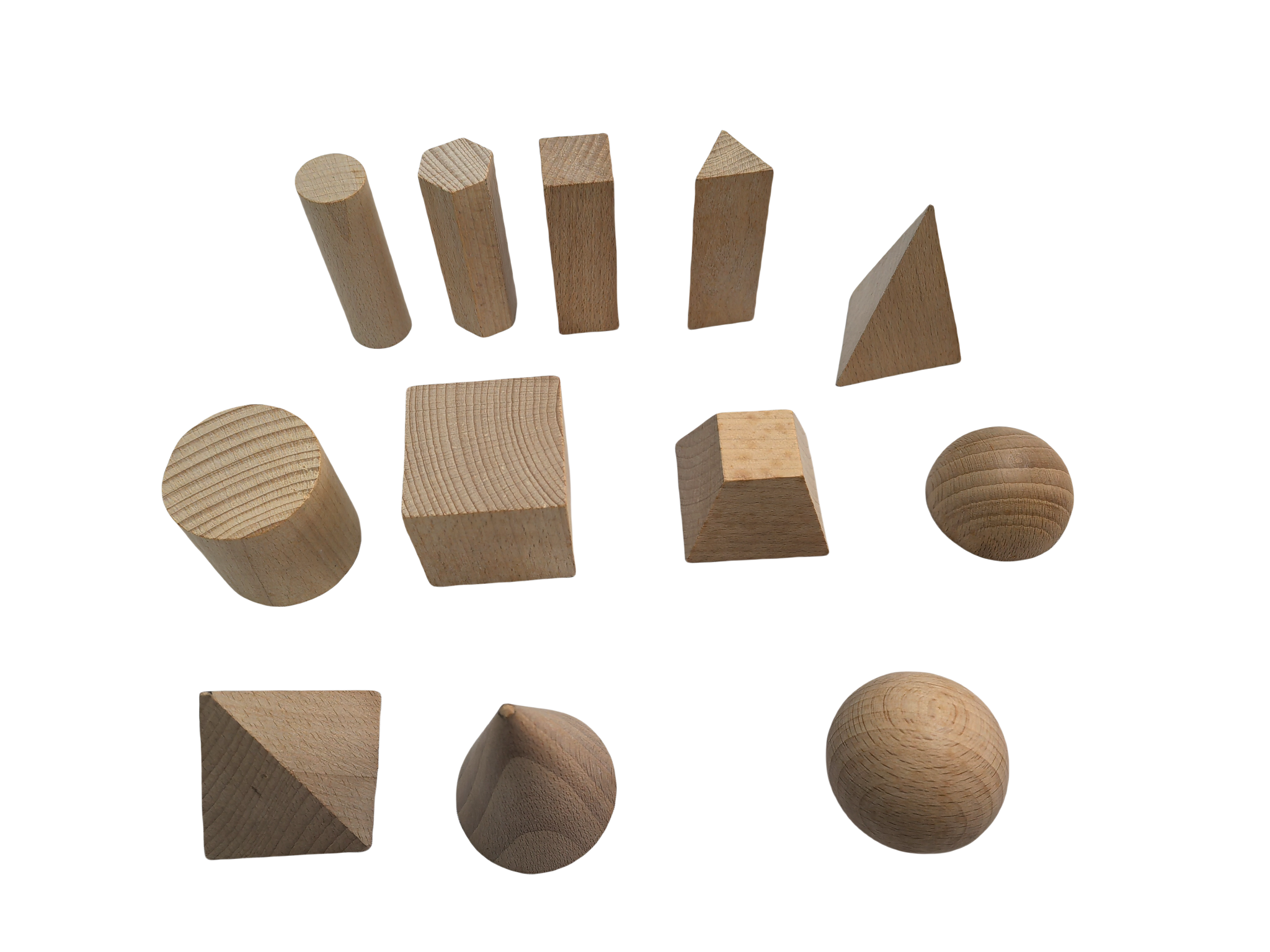 Dřevěný geometrický masivní blok